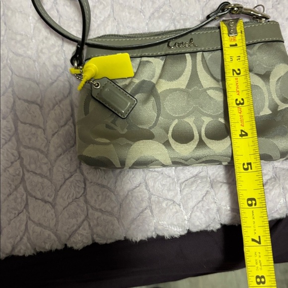 Coach Silver and Gray Wristlet - Picture 7 of 7